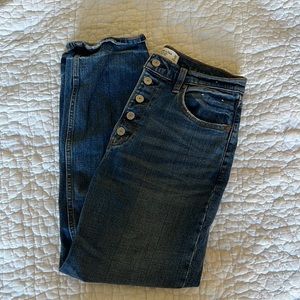 Abercrombie + Fitch ankle straight ultra high rise